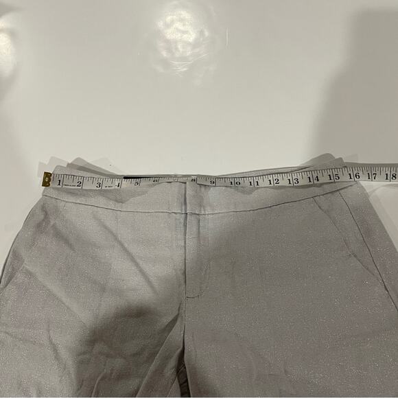 Banana Republic Factory Gray Metallic Mid‎ Rise Shorts Size 4 - Picture 5 of 7